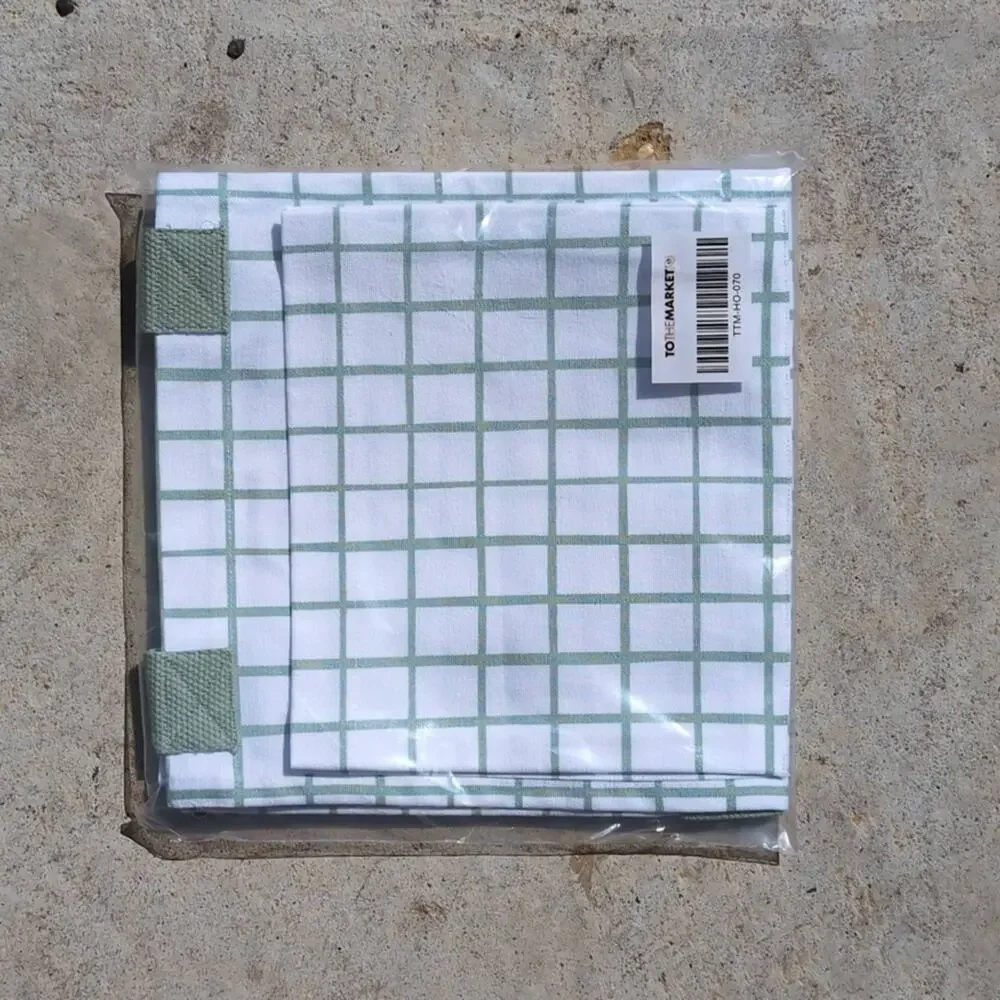 TOTHEMARKET White Green Grid Multi Pocket Hanging Closet Organizer 32.5
